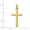 14K Yellow Gold Cross Pendant Charm Religious Jewelry 35 X 17mm
